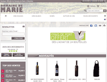 Tablet Screenshot of boutique.domainedemarie.com